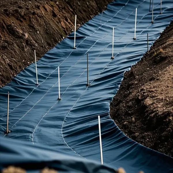 What are the technical requirements for geomembrane slope fixation